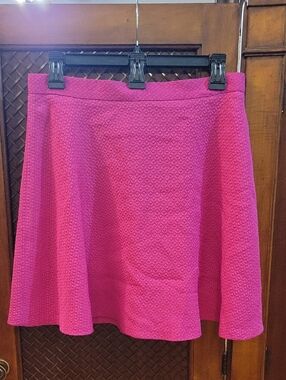 Club Monaco | Ellma Textured A-line Fuschia Pink Skater Mini Skirt - Size 8